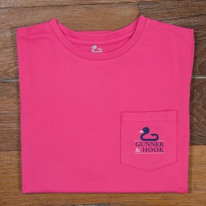 Gunner & Hook t-shirt performance original pink folded