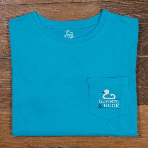 Gunner & Hook t-shirt cotton original ocean blue folded