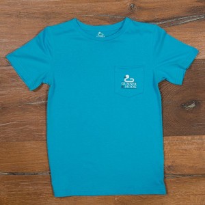 Gunner & Hook t-shirt cotton original ocean blue front