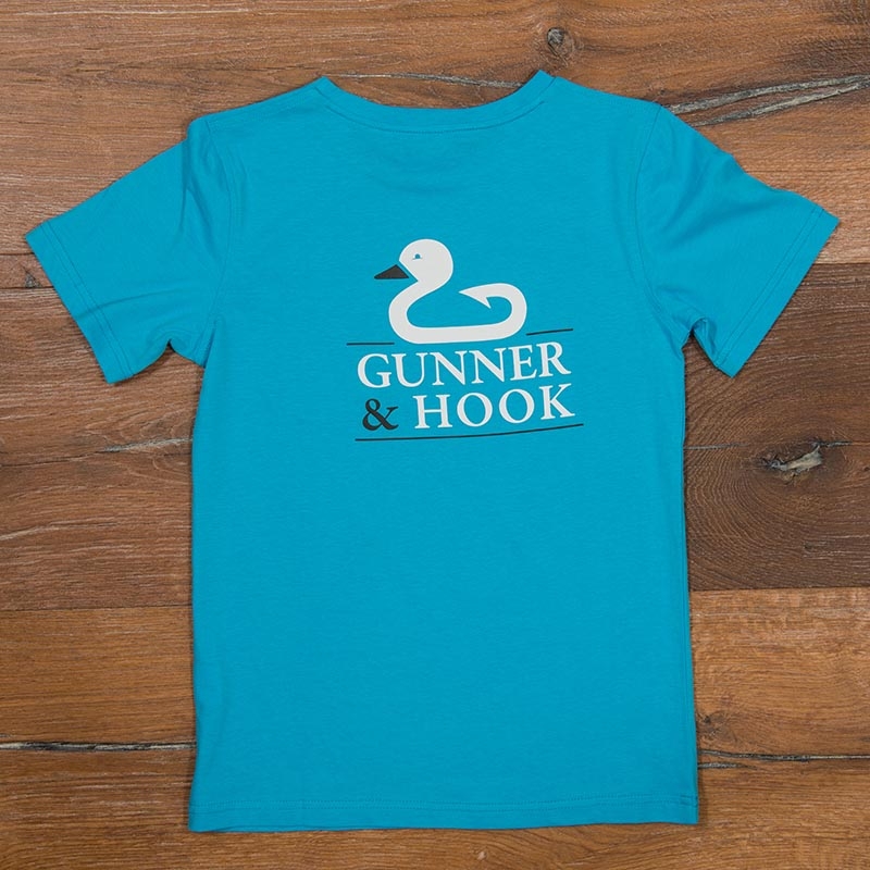 Gunner & Hook t-shirt cotton original ocean blue back