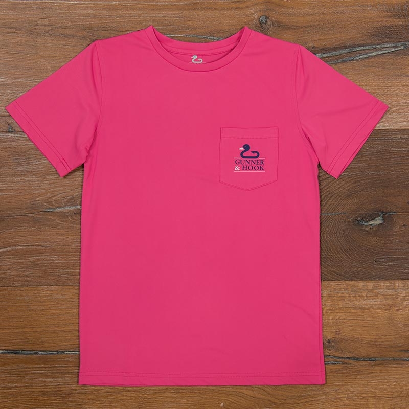 Gunner & Hook t-shirt performance original pink front