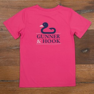 Gunner & Hook t-shirt performance original pink back