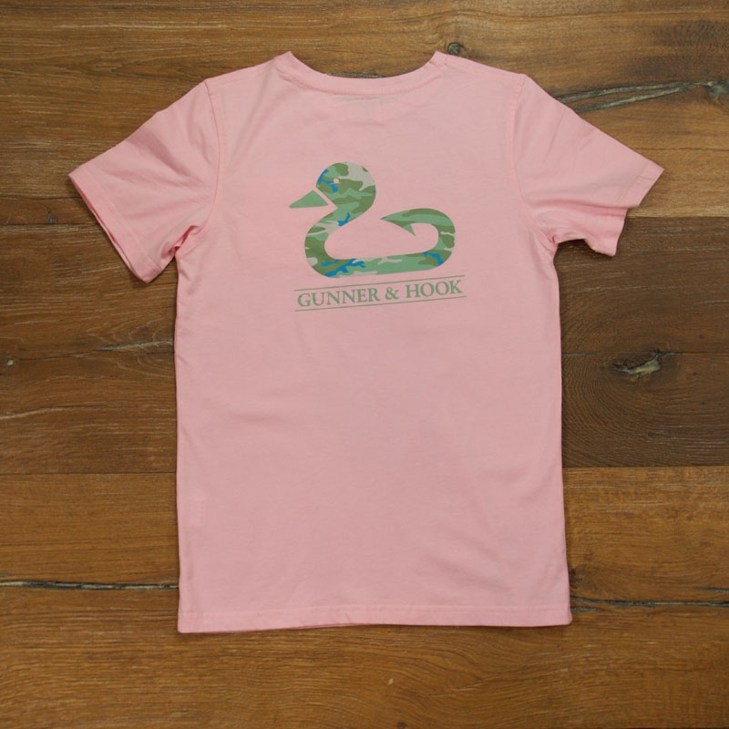 Gunner & Hook t-shirt cotton camo pink back