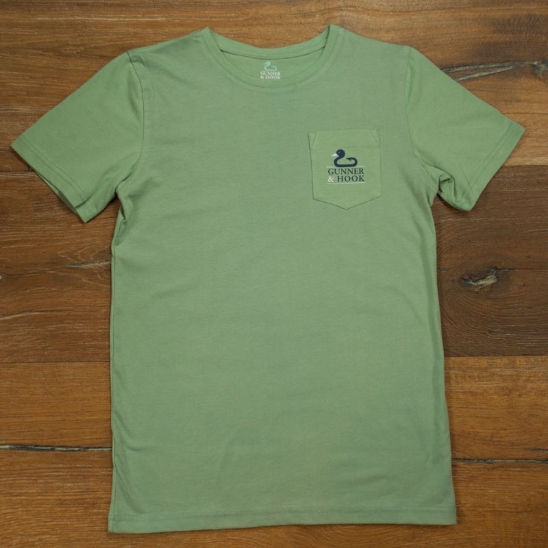 Gunner & Hook t-shirt cotton original green front
