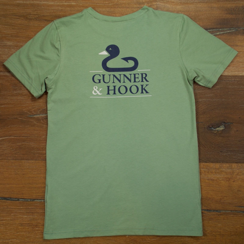 Gunner & Hook t-shirt cotton original green back